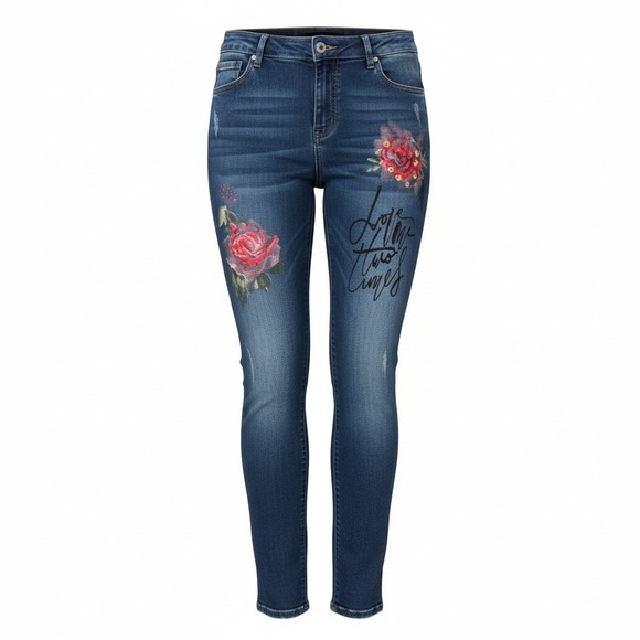 Frank Lyman Montreal Blue Denim Jeans - Size Medium (10-12) - NWOT - Picture 2 of 5